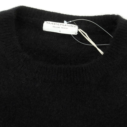 【新品】マジェスティック フィラチュール オム MAJESTIC FILATURES HOMME ラクーン クルーネック ニット ブラック【 L 】【 状態ランクN 】【 メンズ 】