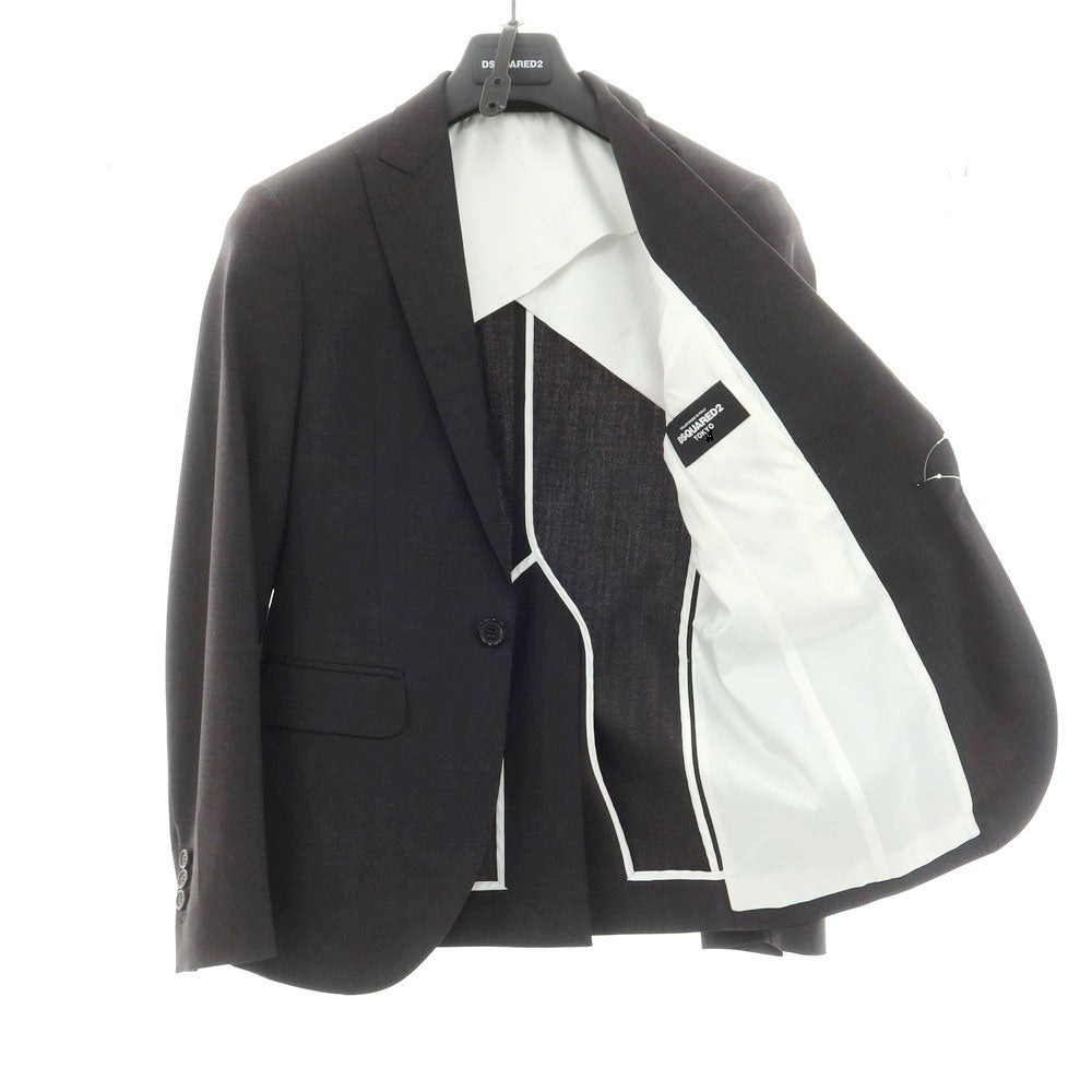 【新品】ディースクエアード DSQUARED2 ストレッチ ウール 1Bスーツ ダークグレー【サイズ42】【 状態ランクN 】【 メンズ 】[EPD]