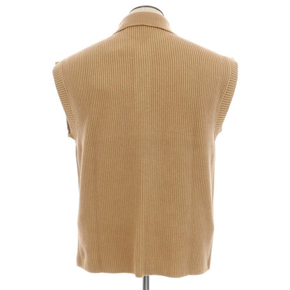 【新品】ディースクエアード DSQUARED2 ミドルゲージ コットン リブ ポロニット ベスト ベージュ【 XL 】【 状態ランクN 】【 メンズ 】