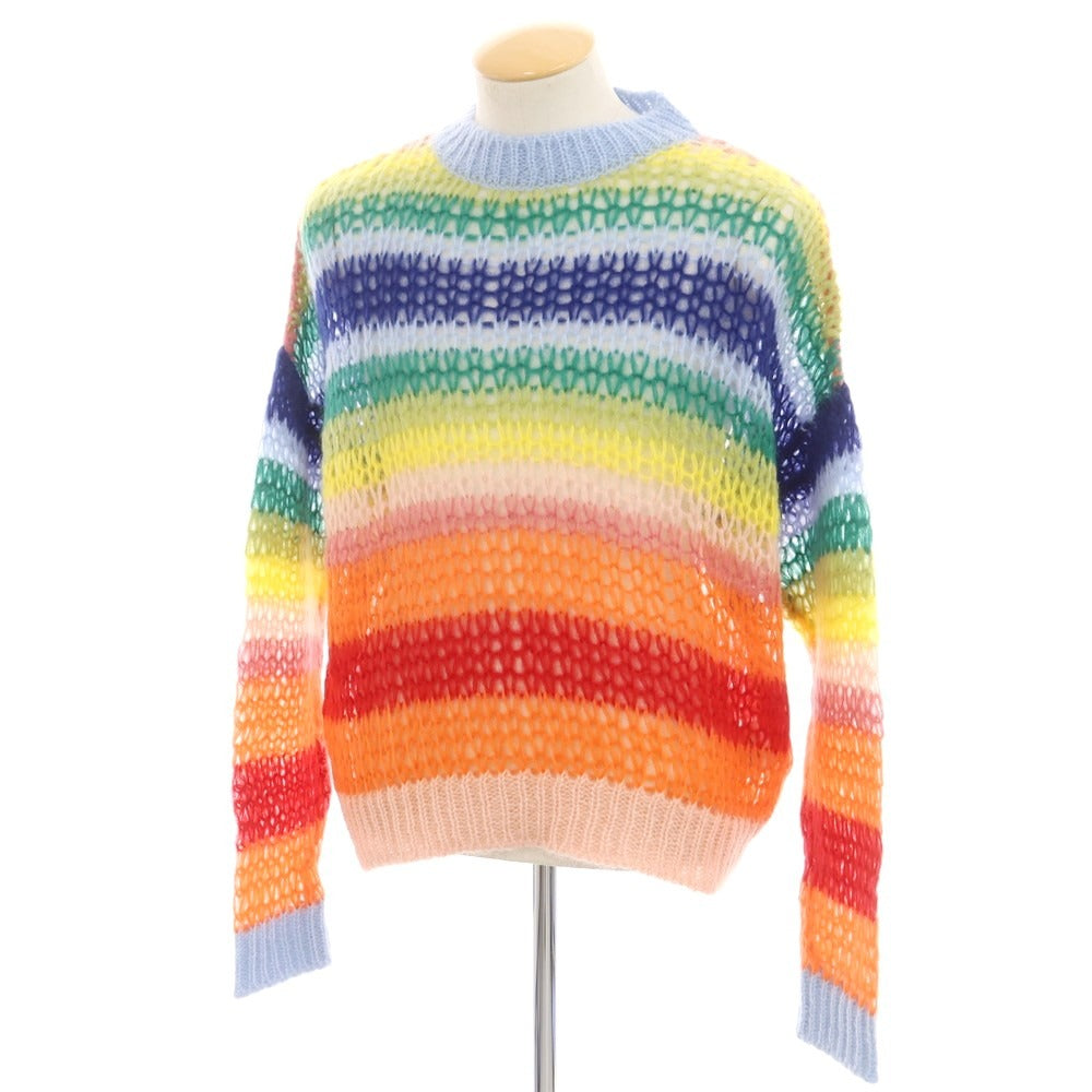 【新品】ディースクエアード DSQUARED2 モヘヤナイロンアクリルウール プルオーバーニット マルチカラー【 XS 】【 状態ランクN 】【 メンズ 】