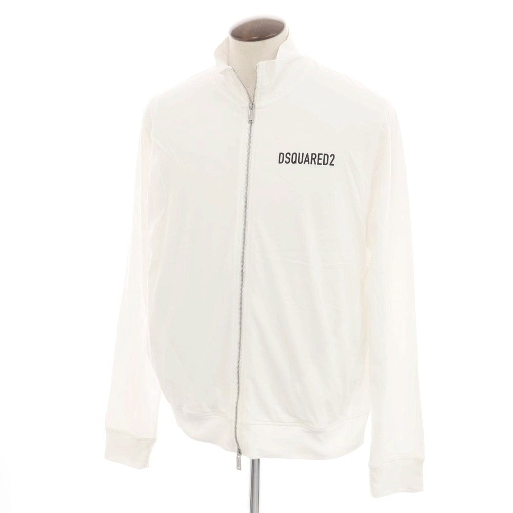 【新品アウトレット】ディースクエアード DSQUARED2 コットン スタンドカラー ダブルジップ ジャージ ホワイト【 XXL 】【 状態ランクN- 】【 メンズ 】