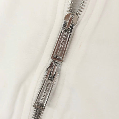 【新品アウトレット】ディースクエアード DSQUARED2 コットン スタンドカラー ダブルジップ ジャージ ホワイト【 XXL 】【 状態ランクN- 】【 メンズ 】