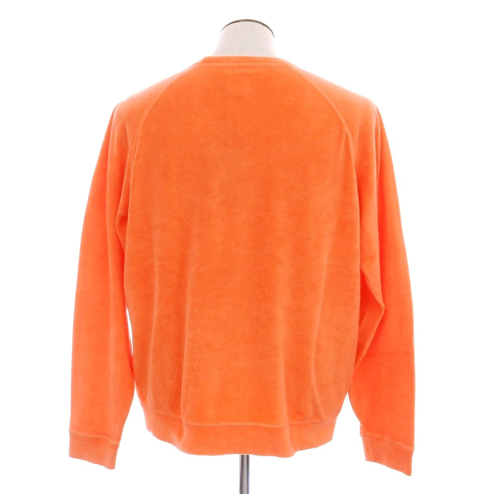 【新品】ディースクエアード DSQUARED2 コットン ナイロン パイル クルーネック スウェット アプリコットオレンジ【 サイズL 】【 状態ランクN 】【 メンズ 】 [EPD]
