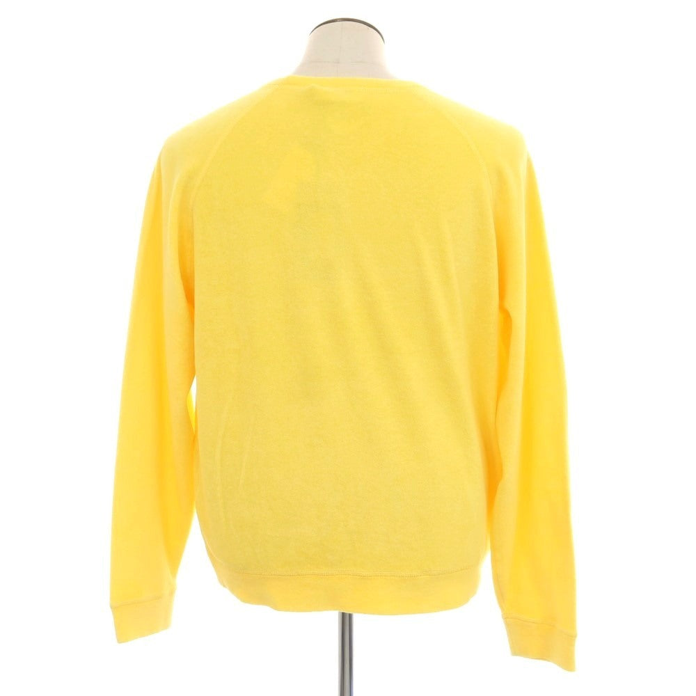 【新品】ディースクエアード DSQUARED2 コットンナイロン パイル クルーネック スウェット イエロー【 L 】【 状態ランクN 】【 メンズ 】 [EPD]