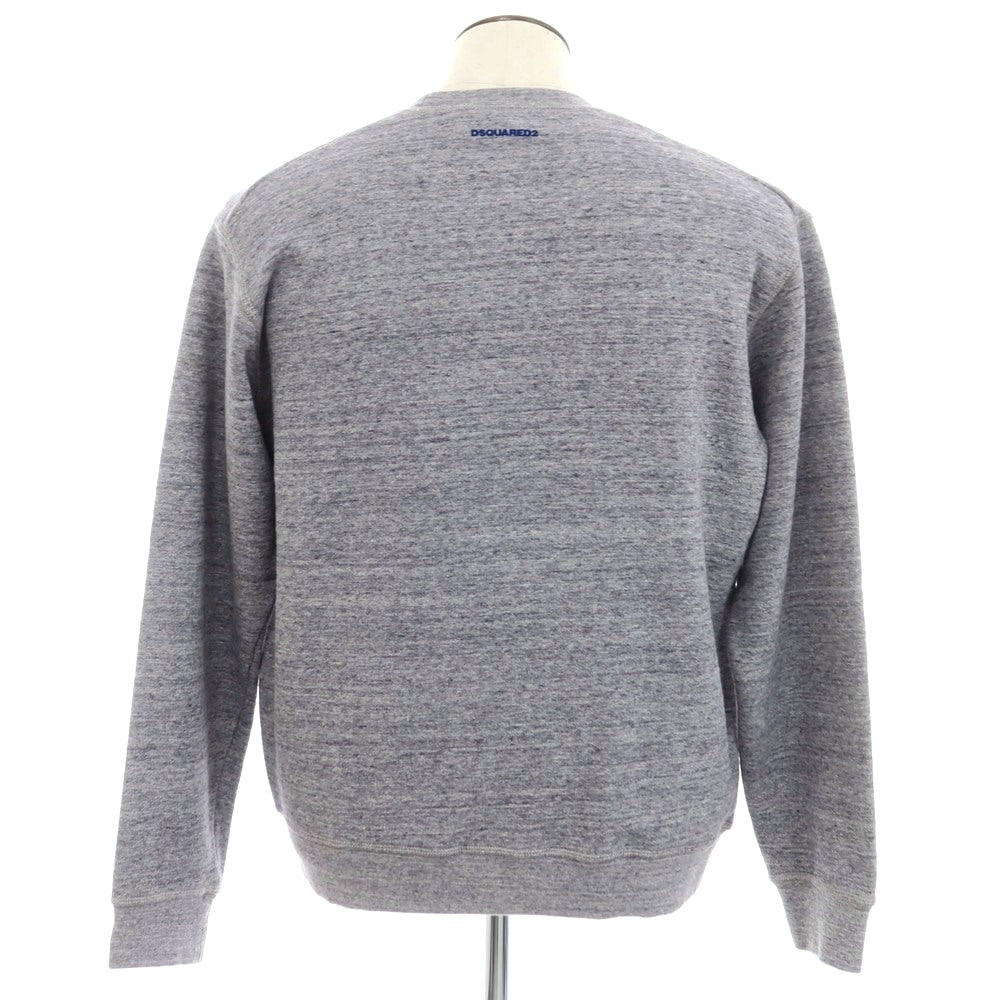 [New] DSQUARED2 Cotton Crew Neck Sweatshirt Navy x White [L] [Condition Rank N] [Men&