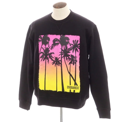 【新品】ディースクエアード DSQUARED2 コットン クルーネック スウェット ブラック【 XL 】【 状態ランクN 】【 メンズ 】
