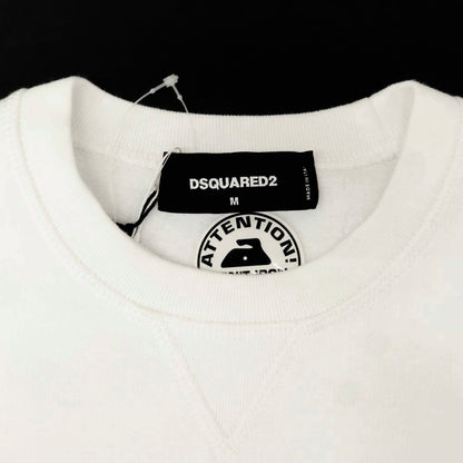 [New] DSQUARED2 Cotton Crew Neck Sweatshirt White [M] [Condition Rank N] [Men&