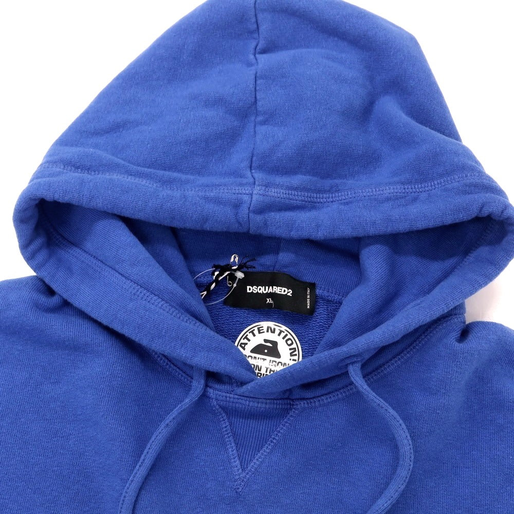 [New] DSQUARED2 Cotton Sweatshirt Pullover Hoodie Blue [XL] [Condition Rank N] [Men&