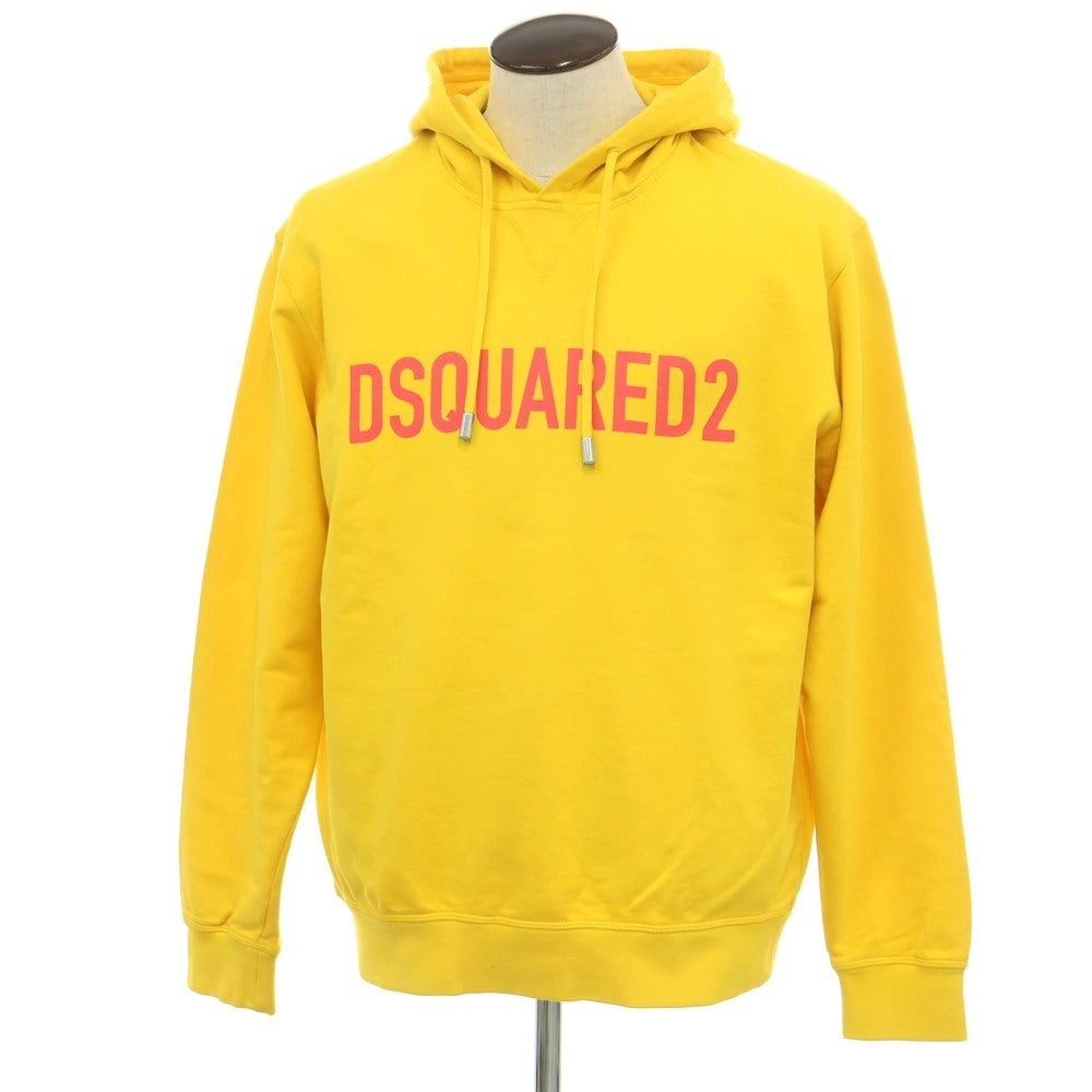 【新品】ディースクエアード DSQUARED2 コットン スウェット プルオーバー パーカー イエロー【 XL 】【 状態ランクN 】【 メンズ 】