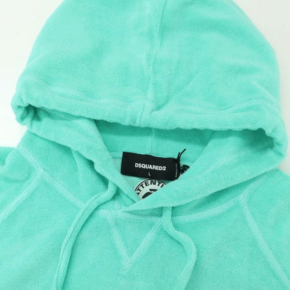 [New] DSQUARED2 Cotton Nylon Pile Pullover Hoodie Mint [L] [Condition Rank N] [Men&