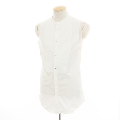 【新品】ディースクエアード DSQUARED2 コットン バンドカラー ノースリーブ シャツ ホワイト【 46 】【 状態ランクN 】【 メンズ 】