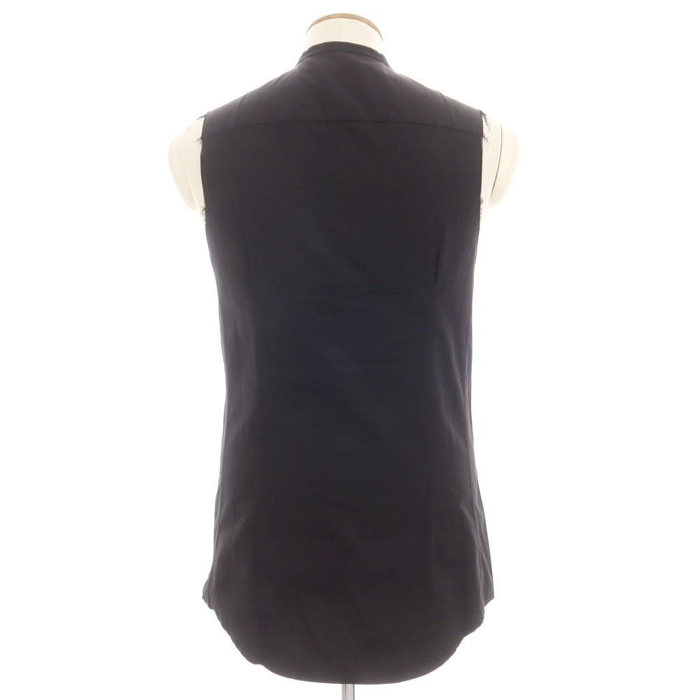 【中古】ディースクエアード DSQUARED2 コットン バンドカラー ノースリーブシャツ ブラック【 サイズ48 】【 状態ランクB 】【 メンズ 】 [EPD]