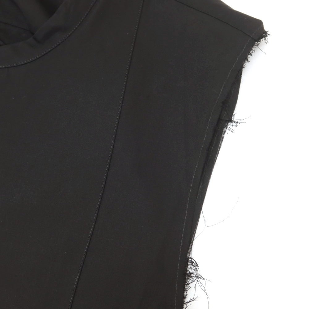 【中古】ディースクエアード DSQUARED2 コットン バンドカラー ノースリーブシャツ ブラック【 サイズ48 】【 状態ランクB 】【 メンズ 】 [EPD]