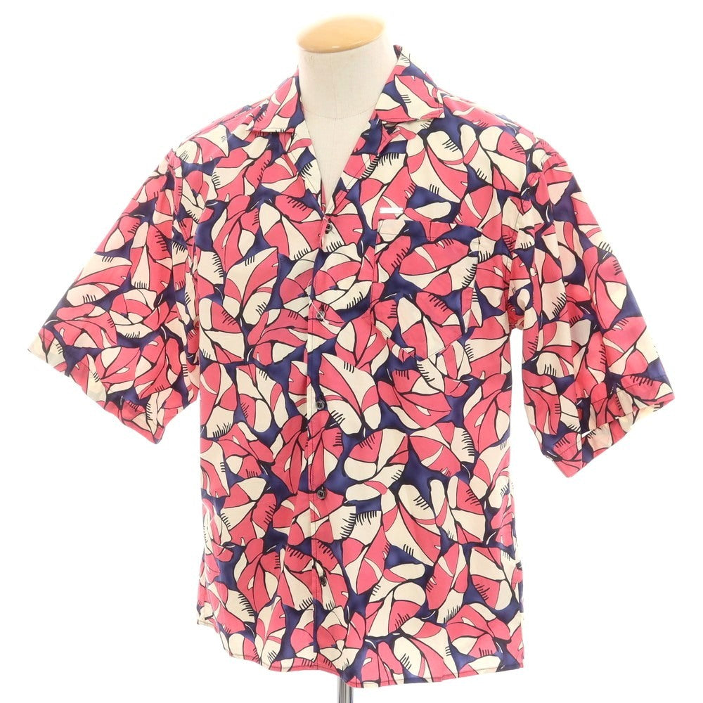 [New Outlet] DSQUARED2 Cotton Open Collar Short Sleeve Shirt Pink x Navy [44] [Condition Rank N-] [Men&