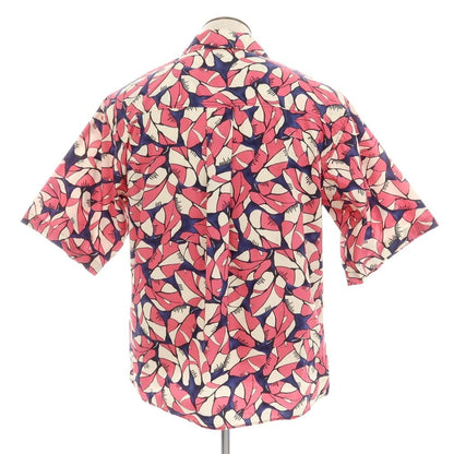 【新品】ディースクエアード DSQUARED2 コットン オープンカラー 半袖シャツ ピンクxネイビー【 50 】【 状態ランクN 】【 メンズ 】