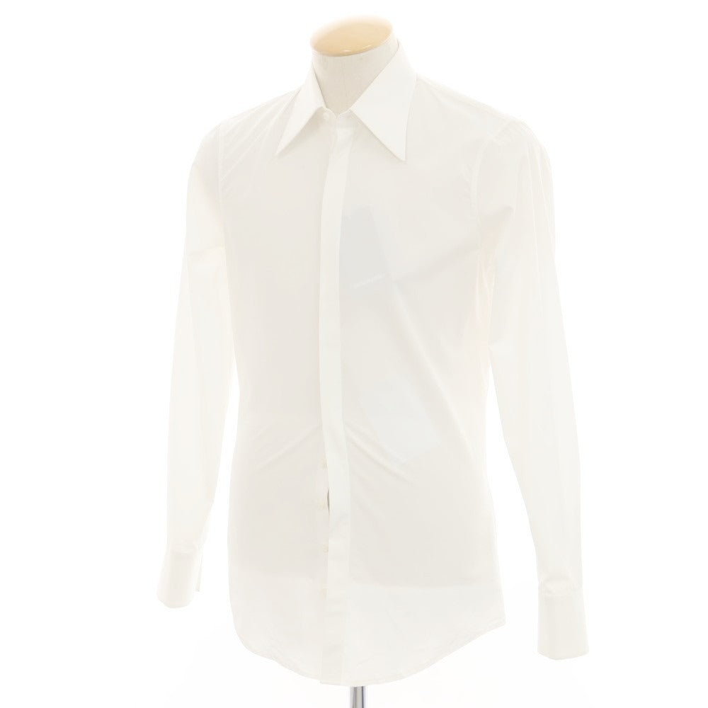 【中古】ディースクエアード DSQUARED2 コットン レギュラーカラー カジュアルシャツ ホワイト【サイズ42】【 状態ランクB 】【 メンズ 】[EPD]