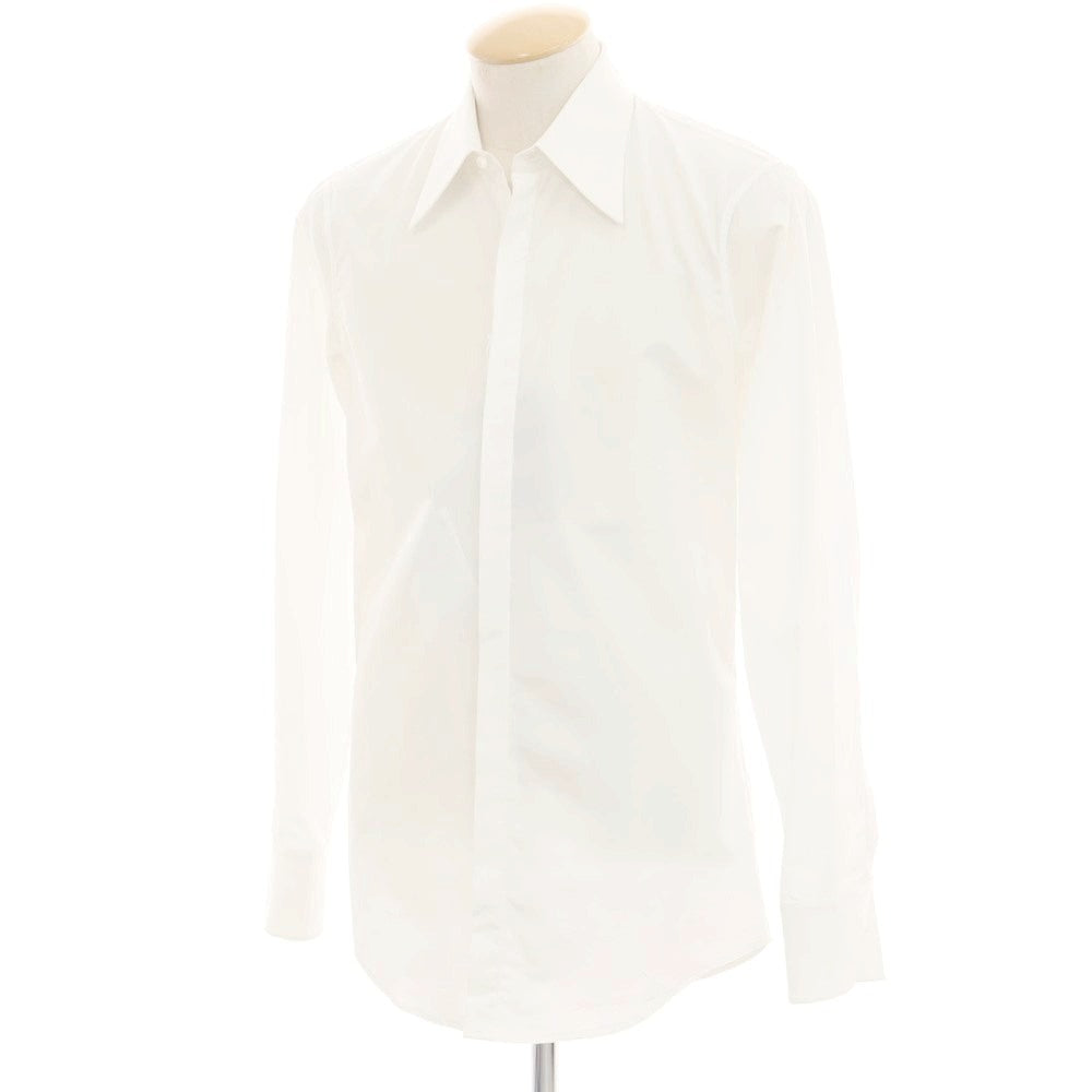 【中古】ディースクエアード DSQUARED2 コットン レギュラーカラー カジュアルシャツ ホワイト【サイズ46】【 状態ランクB 】【 メンズ 】[EPD]