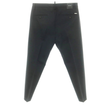 [New] DSQUARED2 Stretch Wool Casual Slacks Pants Black [50] [Condition Rank N] [Men&