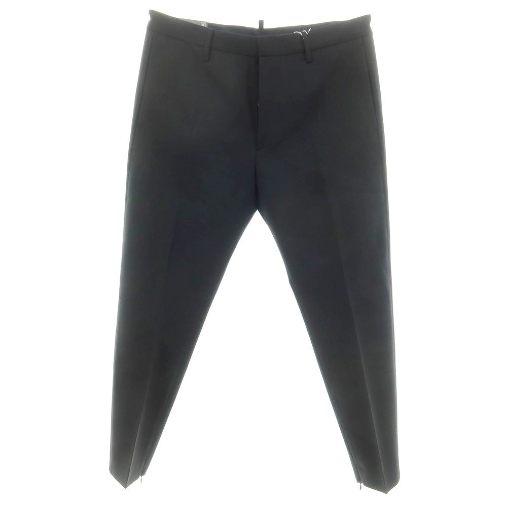 [New] DSQUARED2 Stretch Wool Casual Slacks Pants Black [50] [Condition Rank N] [Men&