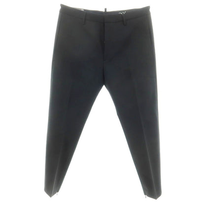[New] DSQUARED2 Stretch Wool Casual Slacks Pants Black [50] [Condition Rank N] [Men&