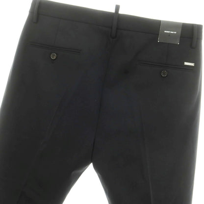 [New] DSQUARED2 Stretch Wool Casual Slacks Pants Black [50] [Condition Rank N] [Men&