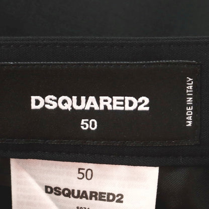 [New] DSQUARED2 Stretch Wool Casual Slacks Pants Black [50] [Condition Rank N] [Men&