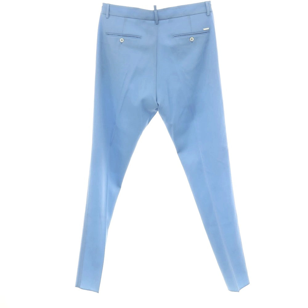 【新品】ディースクエアード DSQUARED2 ウール カジュアルスラックスパンツ ライトブルー【 48 】【 状態ランクN 】【 メンズ 】