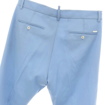 【新品】ディースクエアード DSQUARED2 ウール カジュアルスラックスパンツ ライトブルー【 48 】【 状態ランクN 】【 メンズ 】