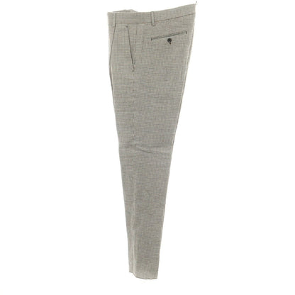 [New] DSQUARED2 Linen Cotton Check Casual Slacks Pants White x Orange [48] [Condition Rank N] [Men&