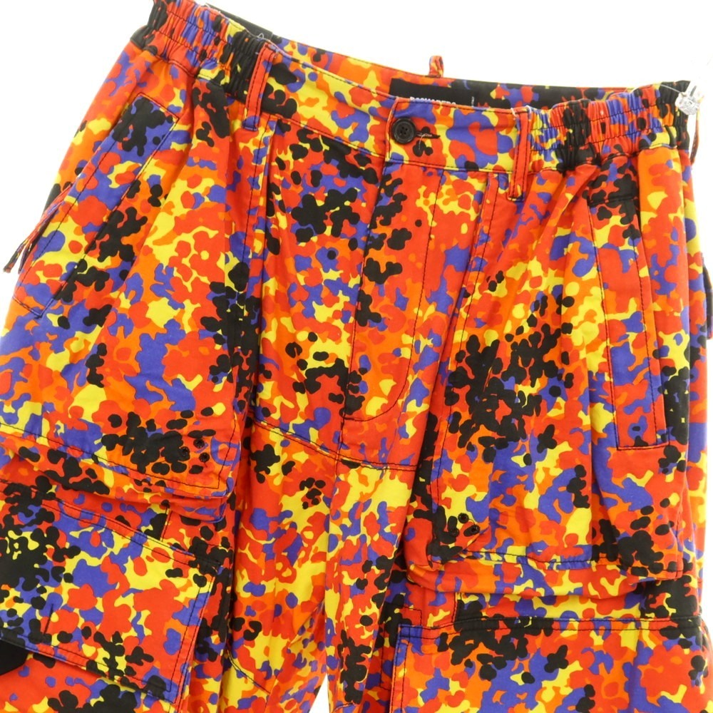 【新品】ディースクエアード DSQUARED2 ストレッチ コットン カーゴパンツ レッドxオレンジ【サイズ44】【 状態ランクN 】【 メンズ 】[EPD]
