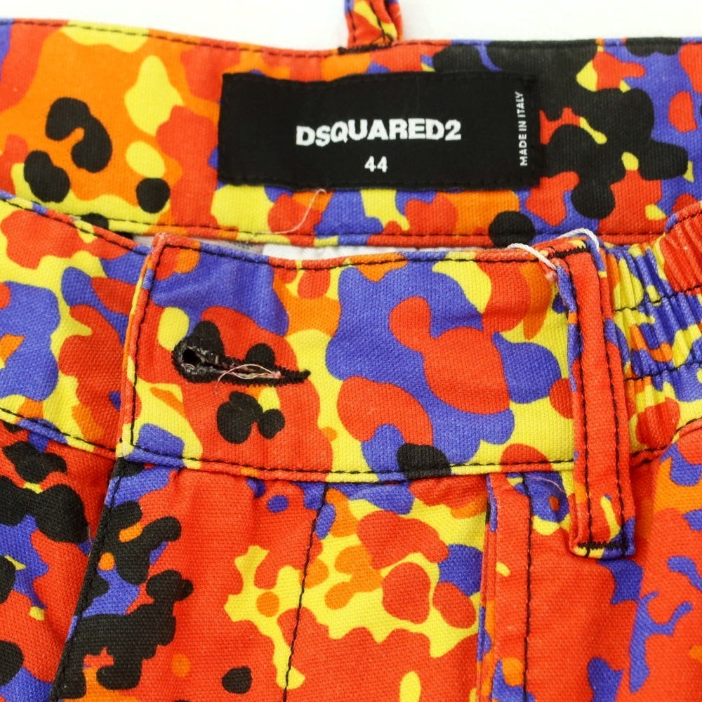 【新品】ディースクエアード DSQUARED2 ストレッチ コットン カーゴパンツ レッドxオレンジ【サイズ44】【 状態ランクN 】【 メンズ 】[EPD]