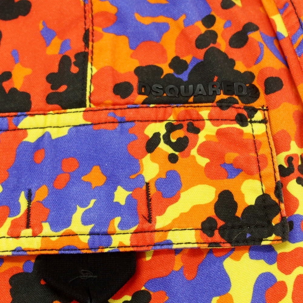 【新品】ディースクエアード DSQUARED2 ストレッチ コットン カーゴパンツ レッドxオレンジ【サイズ44】【 状態ランクN 】【 メンズ 】[EPD]