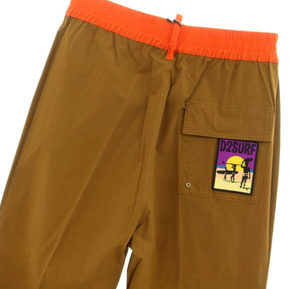【新品】ディースクエアード DSQUARED2 ストレッチ コットン ワイド イージーパンツ キャメルブラウンxオレンジ【 46 】【 状態ランクN 】【 メンズ 】