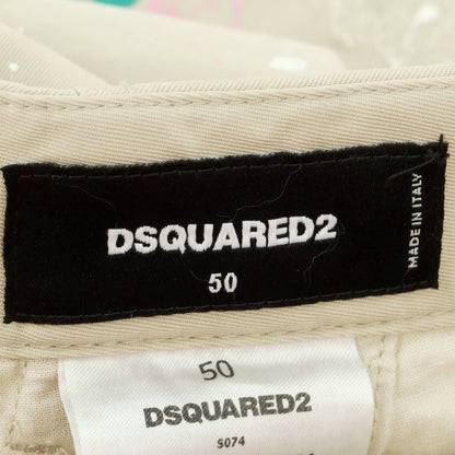 【新品】ディースクエアード DSQUARED2 ペイント加工 コットン チノパンツ サンドベージュ【 50 】【 状態ランクN 】【 メンズ 】