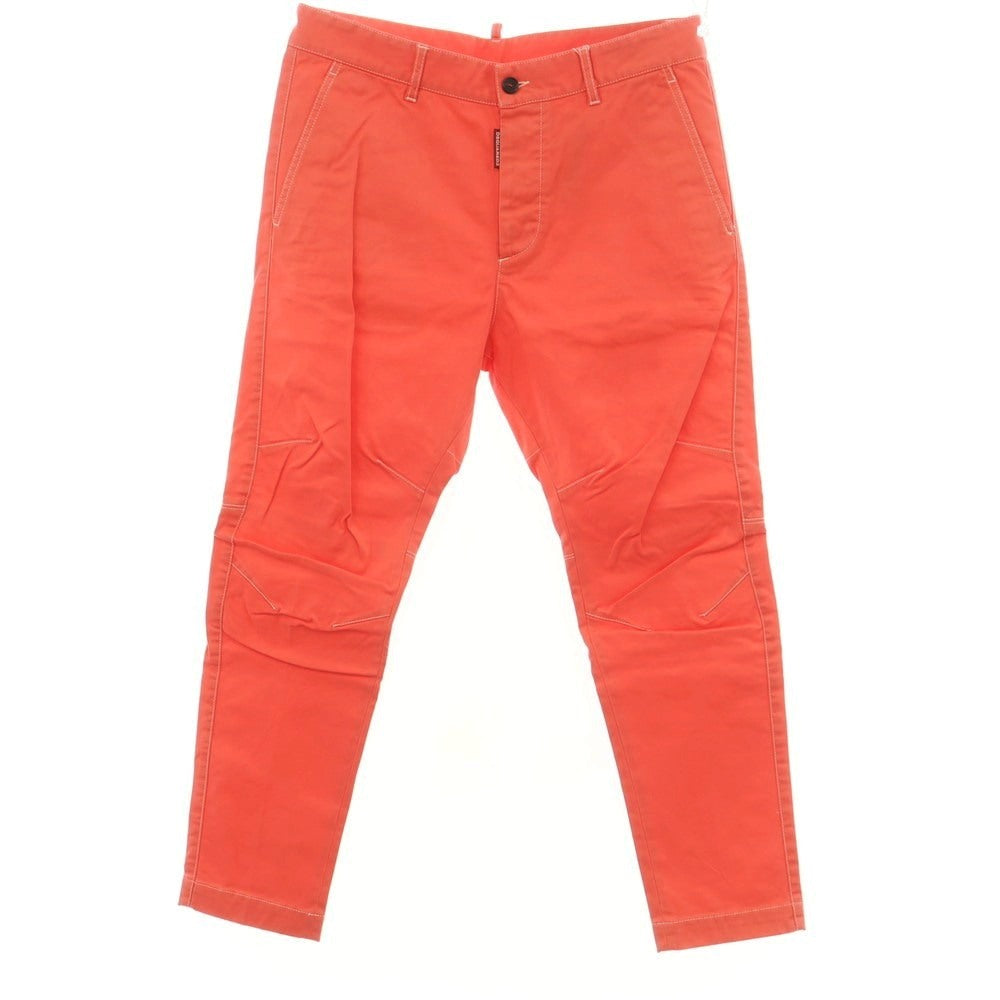【新品】ディースクエアード DSQUARED2 ストレッチ コットン チノパンツ アプリコットピンク系【 50 】【 状態ランクN 】【 メンズ 】