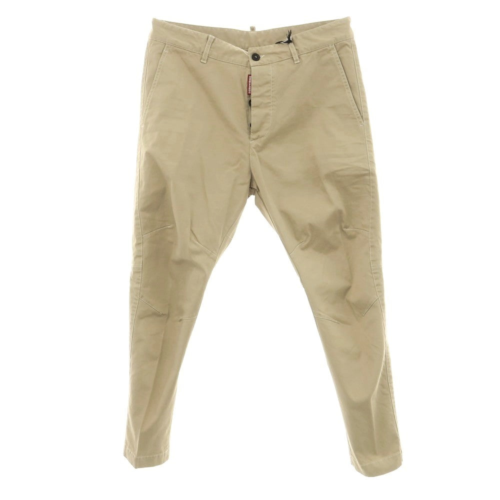 【新品】ディースクエアード DSQUARED2 ストレッチ コットン チノパンツ ベージュ【 50 】【 状態ランクN 】【 メンズ 】