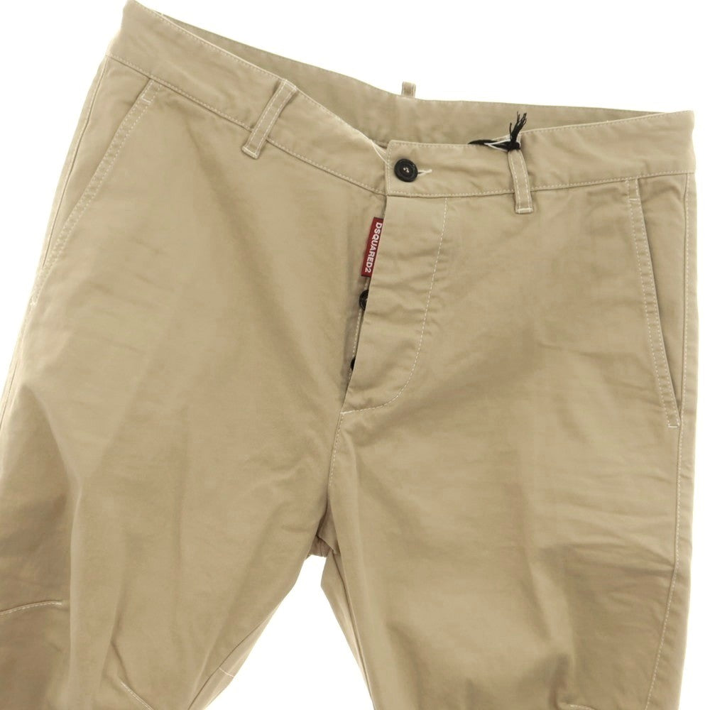【新品】ディースクエアード DSQUARED2 ストレッチ コットン チノパンツ ベージュ【 50 】【 状態ランクN 】【 メンズ 】