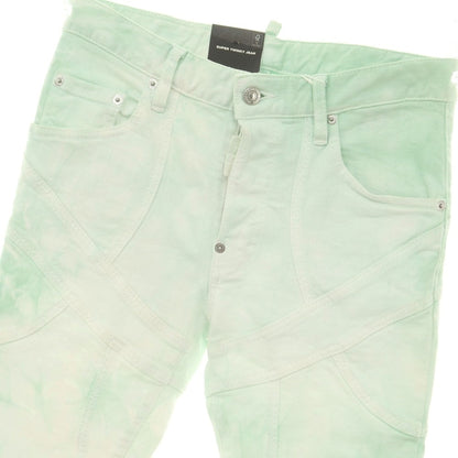 [New Outlet] DSQUARED2 Stretch Cotton Denim Pants Light Green x White [42] [Condition Rank N-] [Men&