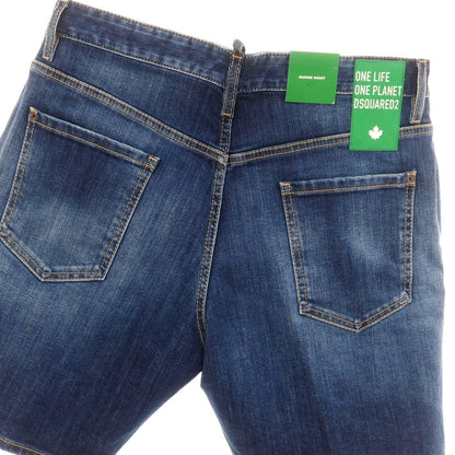 【新品】ディースクエアード DSQUARED2 ストレッチ コットン デニム ショートパンツ ネイビー【 48 】【 状態ランクN 】【 メンズ 】
