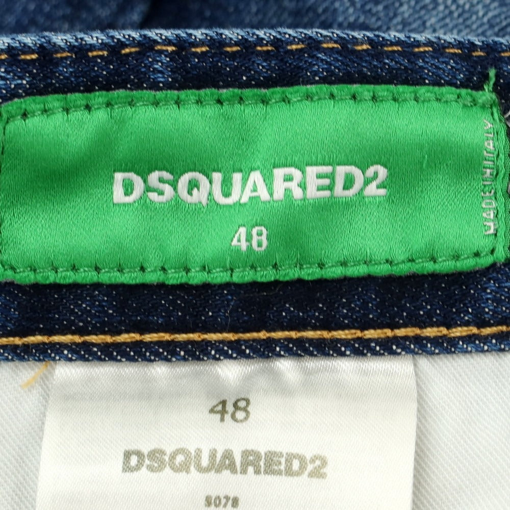【新品】ディースクエアード DSQUARED2 ストレッチ コットン デニム ショートパンツ ネイビー【 48 】【 状態ランクN 】【 メンズ 】