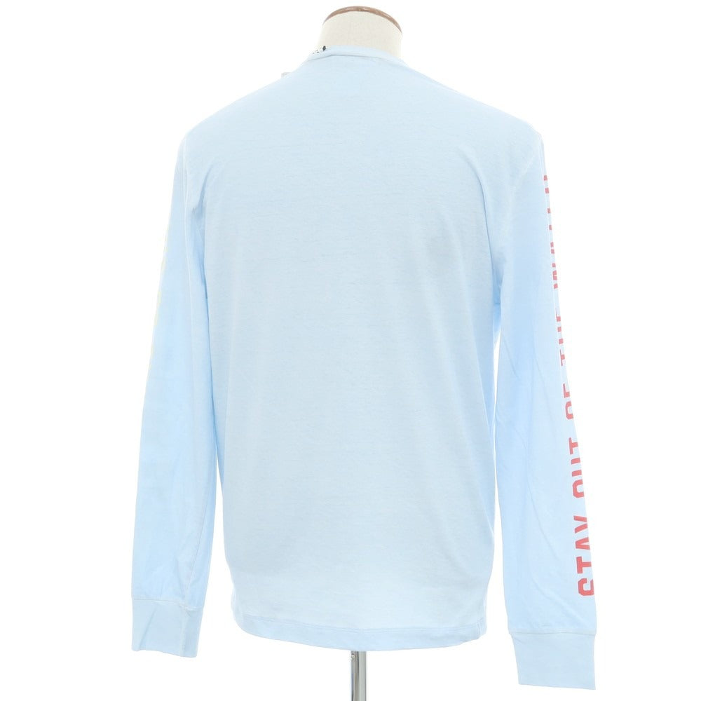 【新品アウトレット】ディースクエアード DSQUARED2 コットン クルーネック 長袖Tシャツ ライトブルー【 M 】【 状態ランクN- 】【 メンズ 】