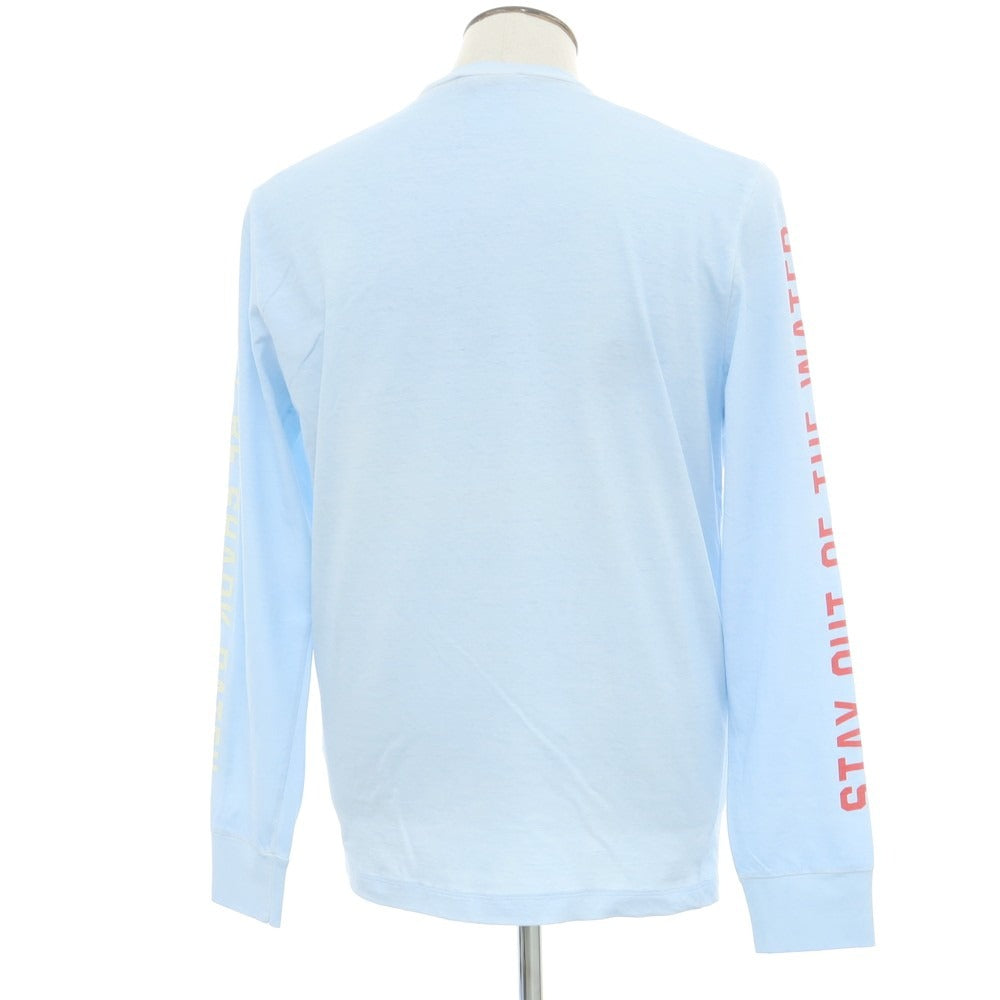【新品アウトレット】ディースクエアード DSQUARED2 コットン クルーネック 長袖Ｔシャツ ライトブルー【サイズL】【 状態ランクN- 】【 メンズ 】[EPD]