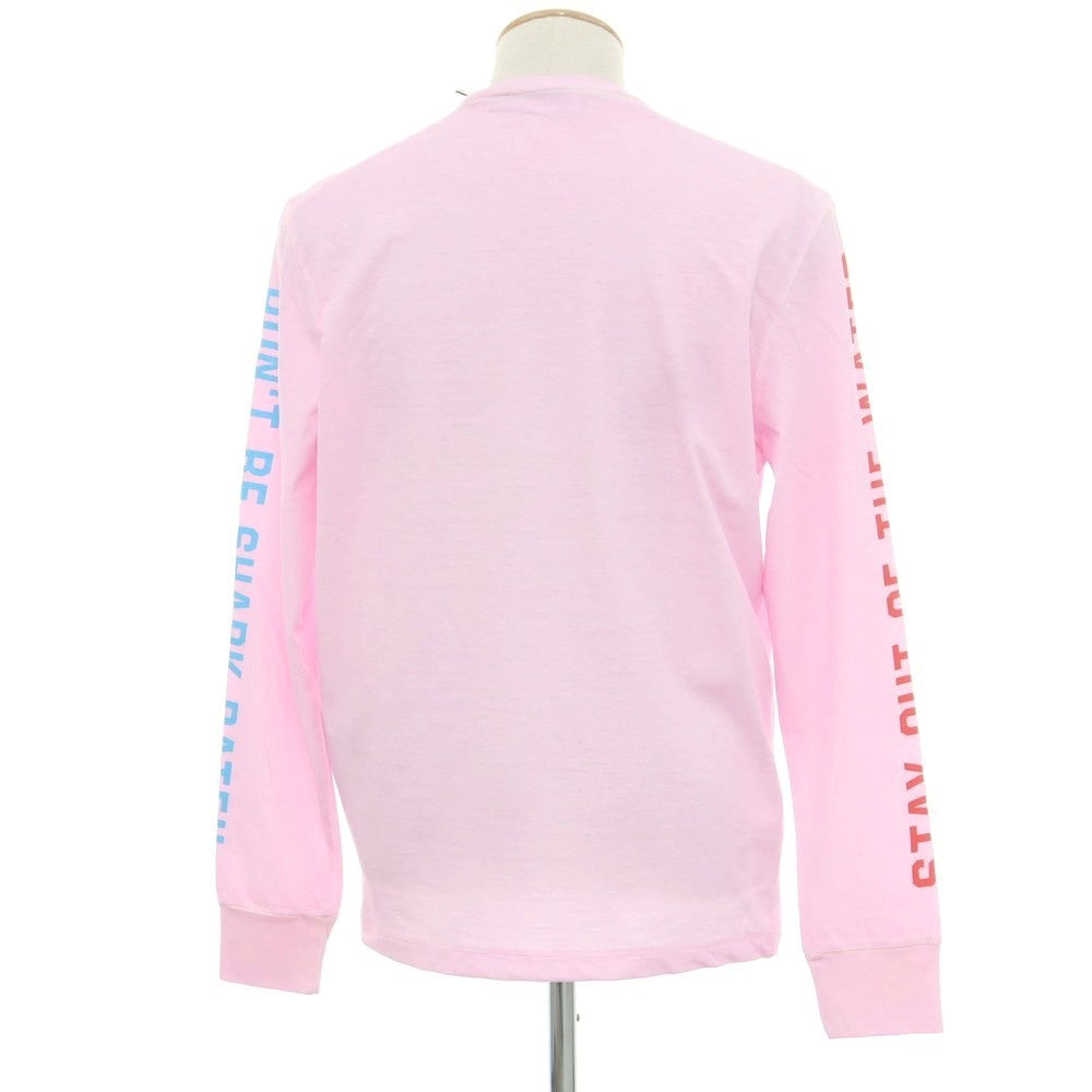 【新品アウトレット】ディースクエアード DSQUARED2 コットン クルーネック 長袖Ｔシャツ ライトピンク【サイズS】【 状態ランクN- 】【 メンズ 】[EPD]