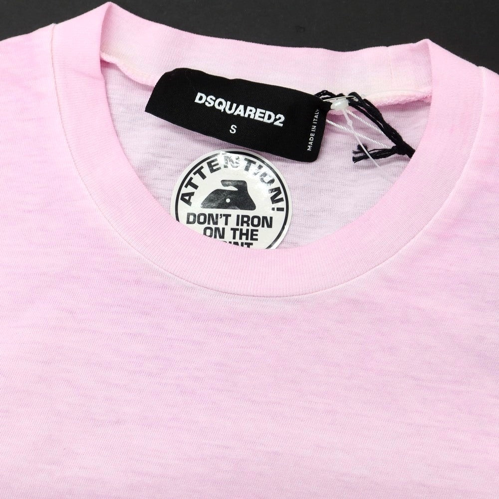 [New Outlet] DSQUARED2 Cotton Crew Neck Long Sleeve T-Shirt Light Pink [S] [Condition Rank N-] [Men&