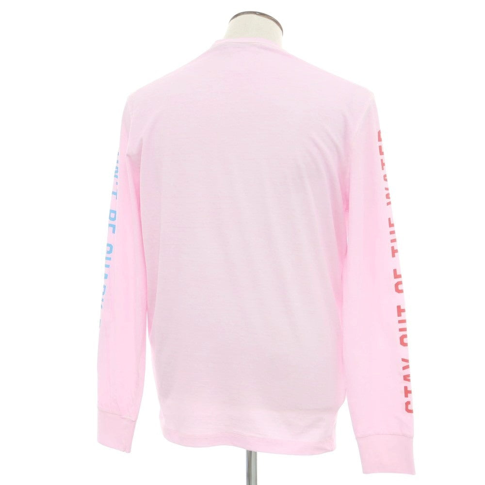【新品アウトレット】ディースクエアード DSQUARED2 コットン クルーネック 長袖Ｔシャツ ライトピンク【サイズL】【 状態ランクN- 】【 メンズ 】[EPD]