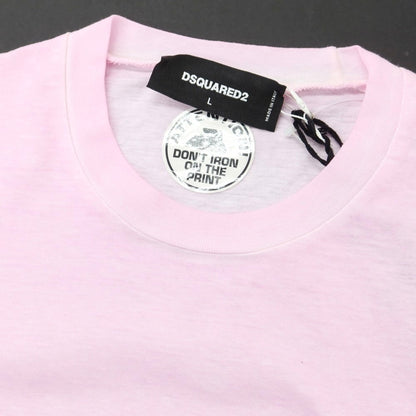 [New Outlet] DSQUARED2 Cotton Crew Neck Long Sleeve T-Shirt Light Pink [L] [Condition Rank N-] [Men&