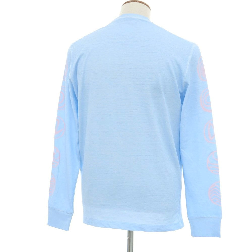 【新品アウトレット】ディースクエアード DSQUARED2 コットン クルーネック 長袖Ｔシャツ ライトブルー【サイズM】【 状態ランクN- 】【 メンズ 】[EPD]