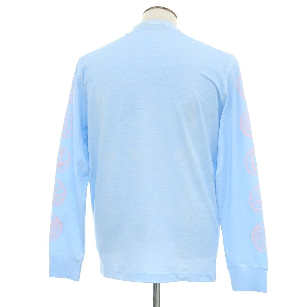 【新品アウトレット】ディースクエアード DSQUARED2 コットン クルーネック 長袖Ｔシャツ ライトブルー【サイズL】【 状態ランクN- 】【 メンズ 】[EPD]