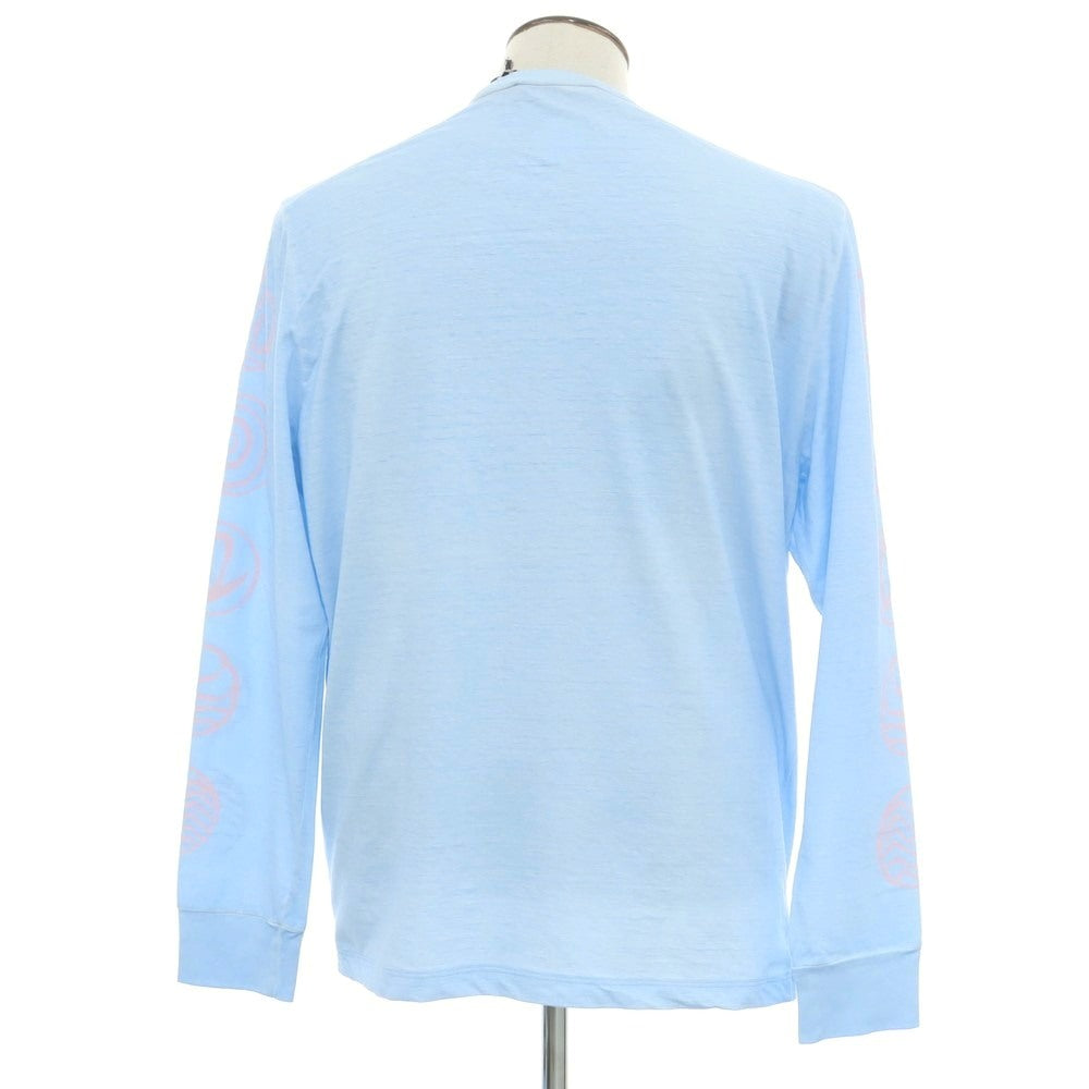 【新品アウトレット】ディースクエアード DSQUARED2 コットン クルーネック 長袖Tシャツ ライトブルー【 XL 】【 状態ランクN- 】【 メンズ 】