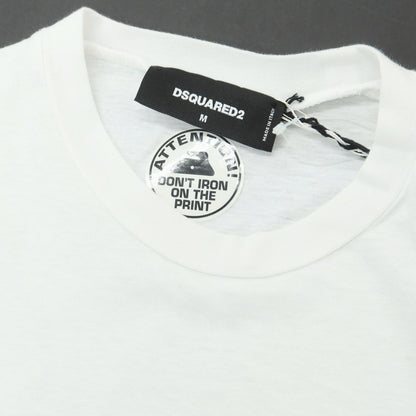 [New Outlet] DSQUARED2 Cotton Crew Neck Long Sleeve T-Shirt White [M] [Condition Rank N-] [Men&